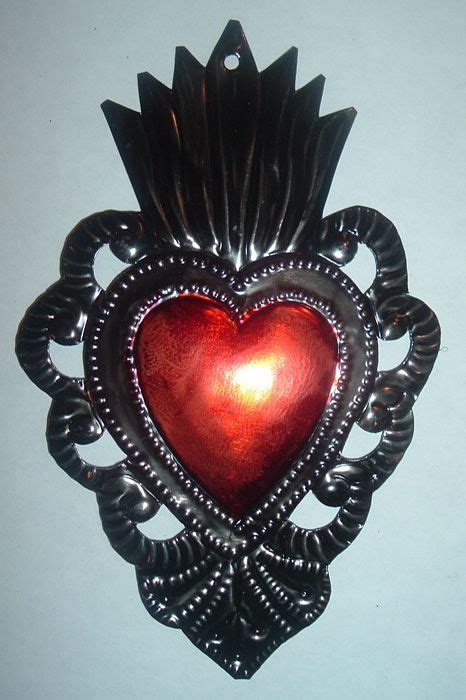 Milagros And Ex Votos Sacred Heart Heart Art Mexican Folk Art