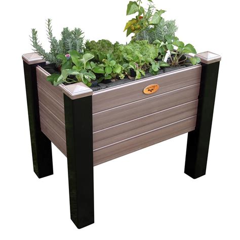 Keter urban bloomer xl raised garden bed 248958 the home depot. Gronomics 24 in. x 36 in. x 32 in. Maintenance Free Black ...