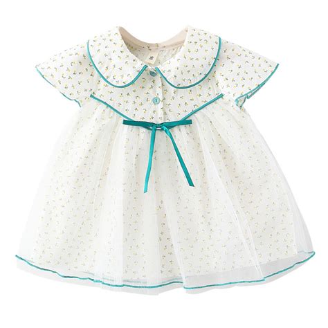 Childrens Clothing Girls Short Sleeved Dress Summer Infant Baby Infant