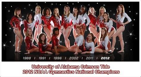 The University Of Alabama Gymnastics Team National Champions For The