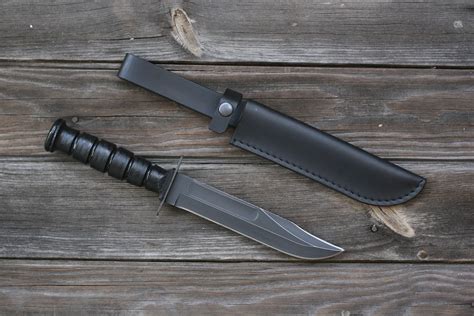 Ontario 498 Marine Combat Knife Leather Sheath Ka Bar Usmc Sheath Only