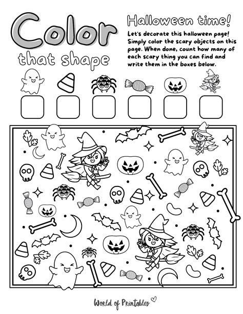 Free Printable I Spy Halloween Coloring Page Game World Of Printables