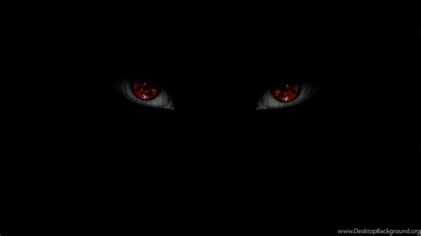 Terrible Red Eyes In The Dark Desktop Background