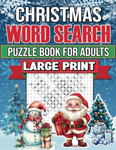 Christmas Word Search Puzzle Book For Adults Large Print Christmas