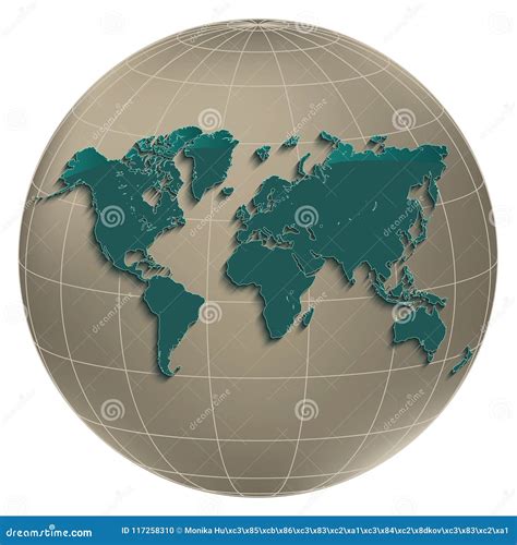 World Map Globe Light Globus Vector Illustration