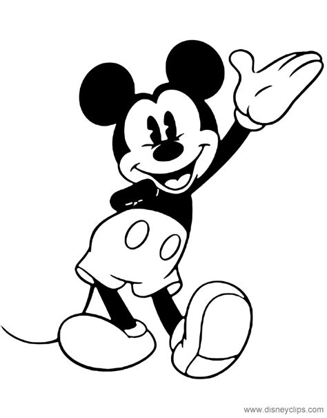 Classic Mickey Mouse Coloring Pages Learny Kids