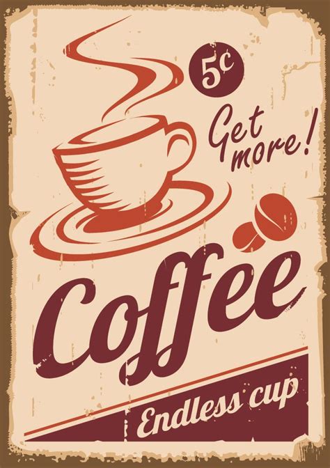 The Coffee Shop Coffee Poster Vintage Posters Retro Poster