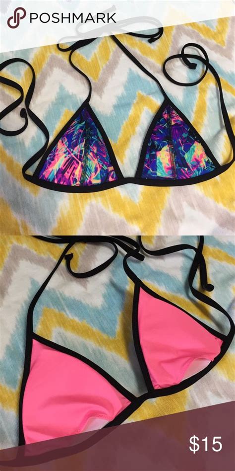 ☀️victorias Secret Pink Triangle Bikini Top Xs☀️ Pink Triangle