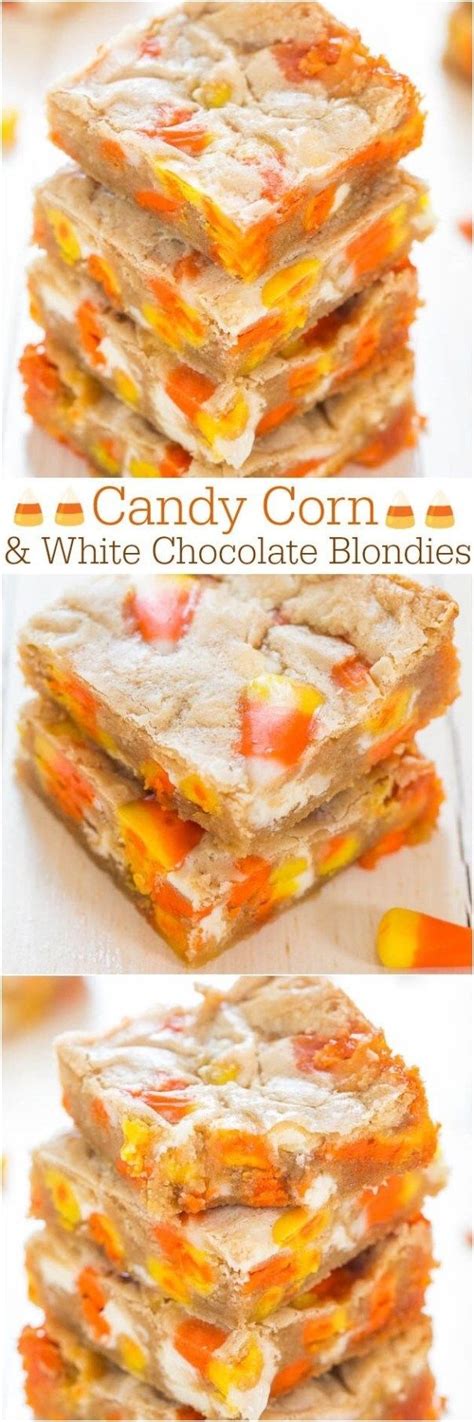 Candy Corn White Chocolate Blondies Recipe White Chocolate Blondies