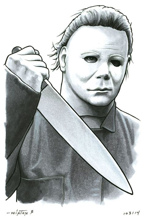 How To Draw Michael Myers In The World Check It Out Now Howdrawart5