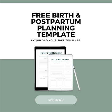 free birth and postpartum planning template — lake city doula