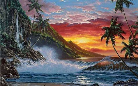 Beautiful Seascape Paintings Surf Art Landscape Art