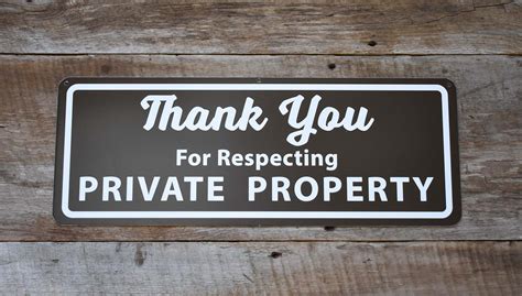 Metal Private Property Sign Signs Of The Mountains