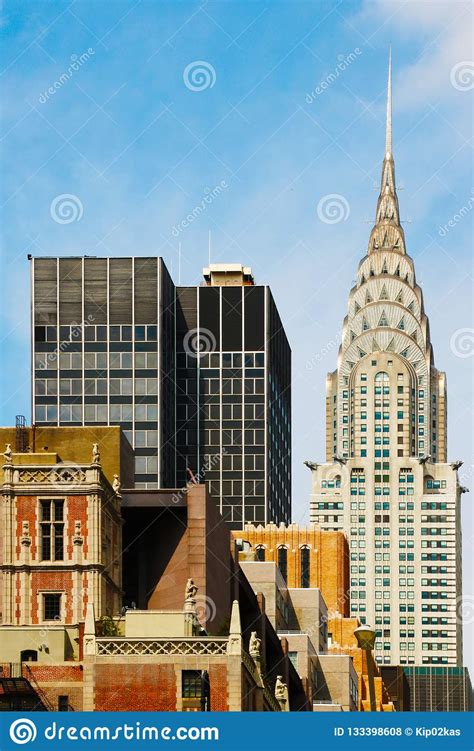 Office Building Top View Background With Beautiful Sky Manhattan