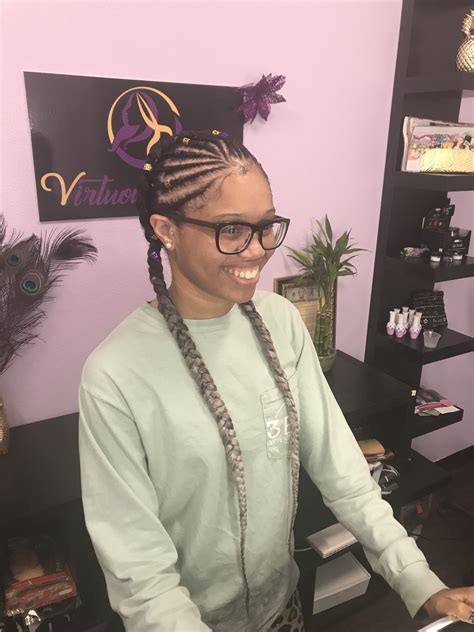 Find new styles or become a featured stylist! Quick feed in protective style | Feed in braid, Two cornrows, Cornrows