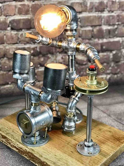 ‘the Drummer Steampunk Lamp Pipe Lamp Industrial Lamp