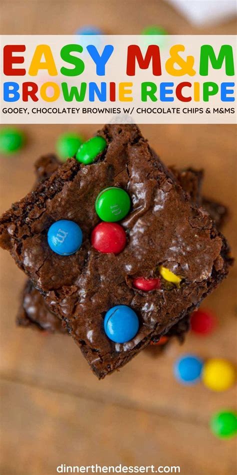 Mandm Brownies Are Easy Rich Fudge Brownies Filled With Colorful