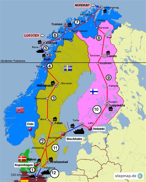 Stepmap Skandinavien 6 Landkarte Für Europa