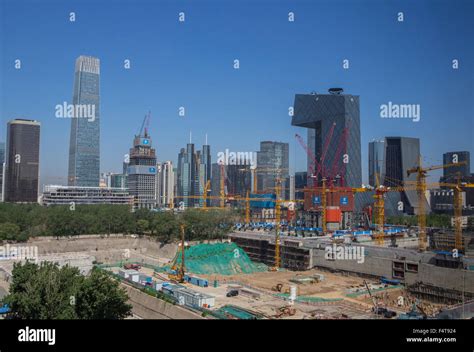 China Beijing Peking City Guomao District Skyline China World