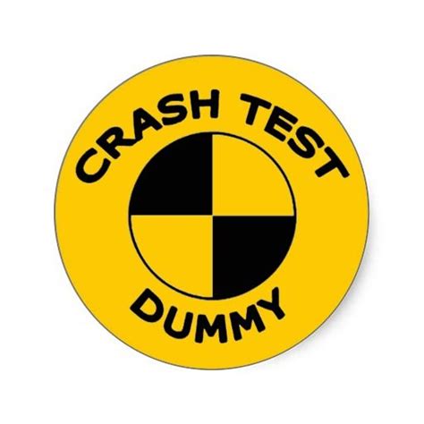 Opus Crash Test Dummy Classic Round Sticker Crash Test Dummies Dummy