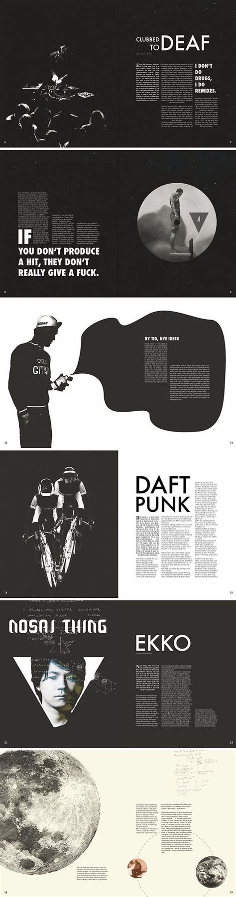 Beautiful Simple Black And White Magazine Layouts Great Use Of