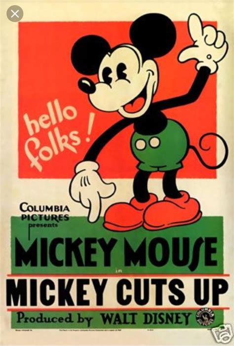 Mickey Mouse Poster From The 1930s Rcartoons