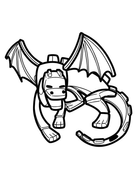 44 Minecraft Dragon Coloring Pages