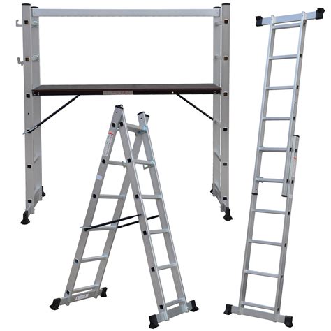 New Multi Purpose Diy Step Ladder Aluminium 5 Way Scaffold Extension
