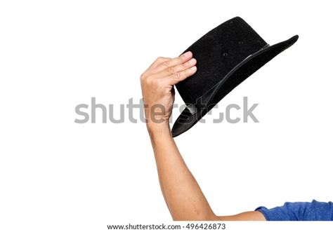 Hand Man Who Holding Hat Black Stock Photo 496426873 Shutterstock