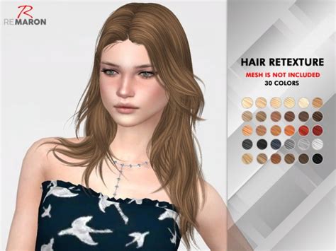 The Sims Resource On1118 Hair Retextured By Remaron Sims 4 Hairs