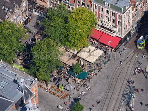 Aerial View Amsterdam The Leidseplein Is An Entertainment Area But Was