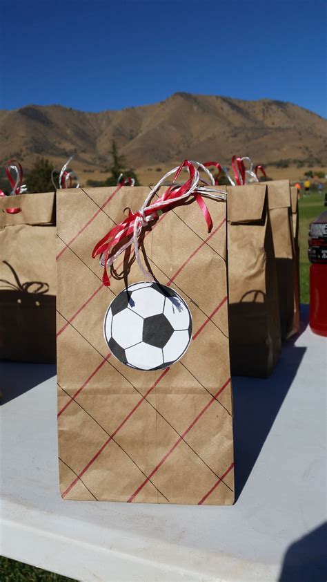 Soccer Goody Bag Soccer Snack Bags For Kids Diy Soccer Crafts