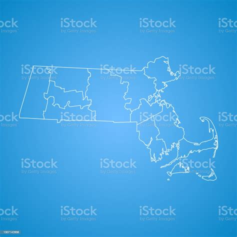 Map Of Massachusetts Stock Illustration Download Image Now Abstract