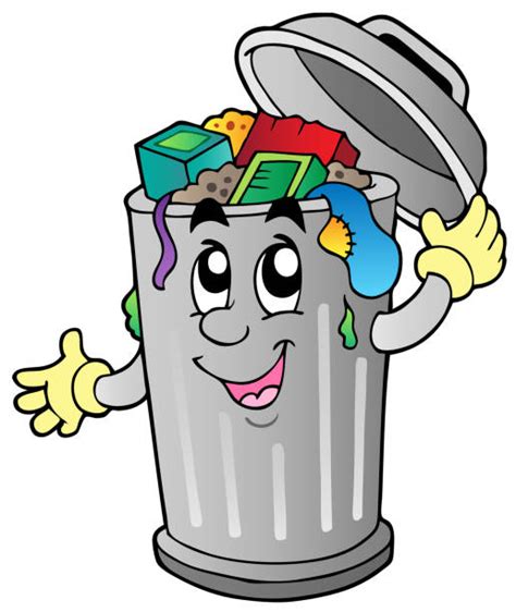 Royalty Free Trash Can Clip Art Clip Art Vector Images And Illustrations