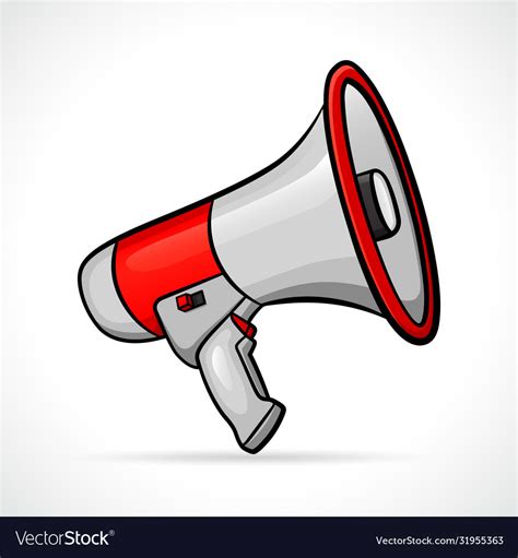 Megaphone Design Isolated Drawing Royalty Free Vector Image