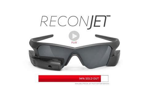 Recon Jet Heads Up Display Glasses With Dual Core Processor Wi Fi
