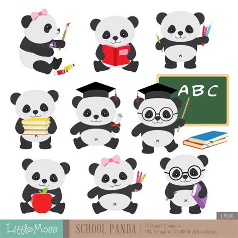 School Panda Clipart Back To School Clipart School Clipart Clip Art