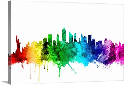 Prints Art And Collectibles Giclée Rainbow Canvas Wall Art Print New York