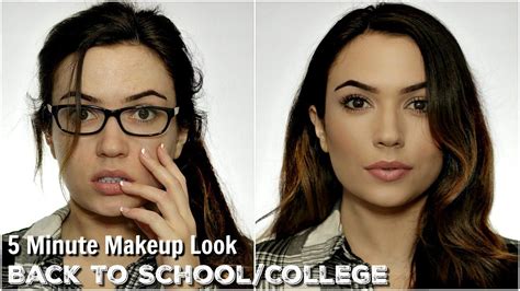 5 Minute Makeup Routine For School College Work Everyday Youtube