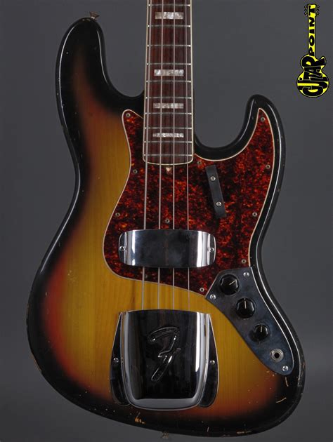1969 Fender Jazz Bass 3t Sunburst Vi69fejb3tsb253381