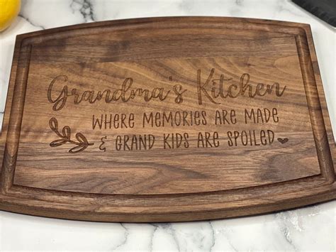 Grandma Cutting Board Custom Grandmas Kitchen T Etsy