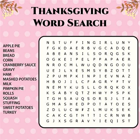 10 Best Printable Thanksgiving Puzzles Word Searches For Adults Pdf For