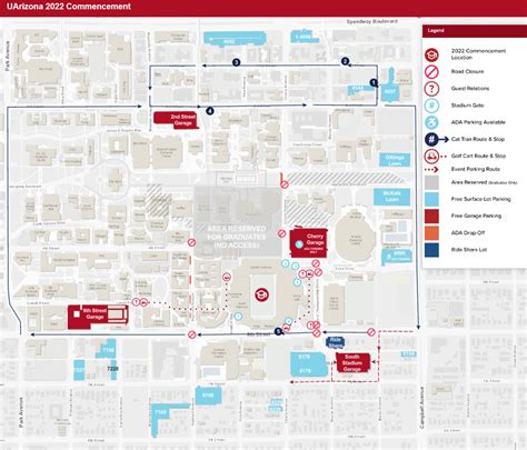 Parking And Street Closures For Uarizona Commencement