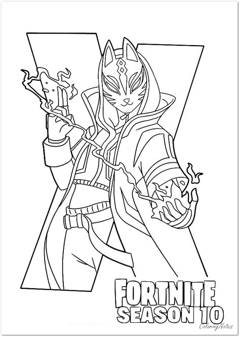 Fortnite Coloring Pages Drift Skin Coloring Page Blog