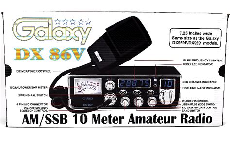 Galaxy Dx 86v Amusblsb Black 10 Meter Amateur Mobile Radios