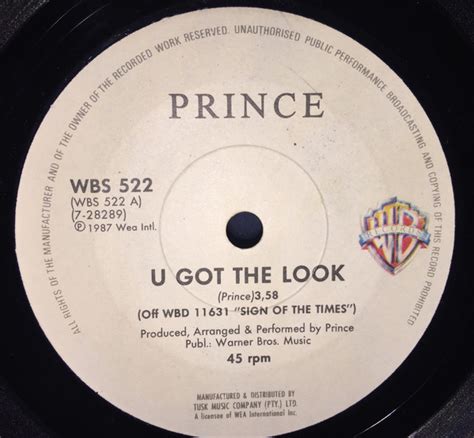 Prince U Got The Look 1987 Vinyl Discogs