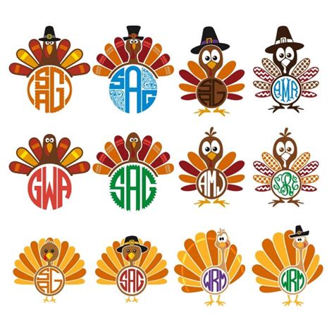 Cute Turkey Cuttable Design PNG DXF SVG Eps File Silhouette Etsy