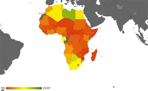 african countries by gdp ppp per capita 2022 [oc] source and list below r mapporn