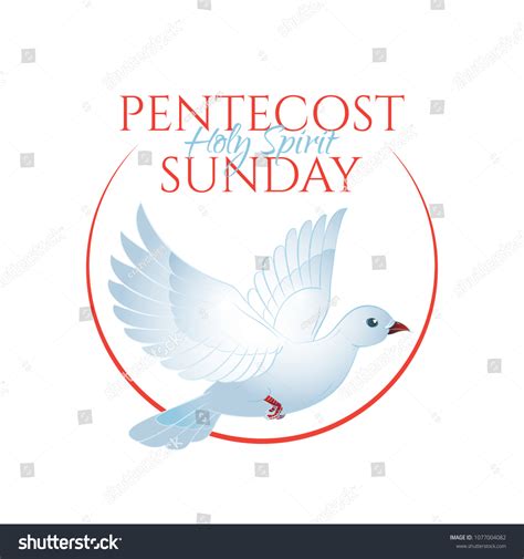 Pentecost Sunday Holy Spirit Dove Vector Stock Vector Royalty Free