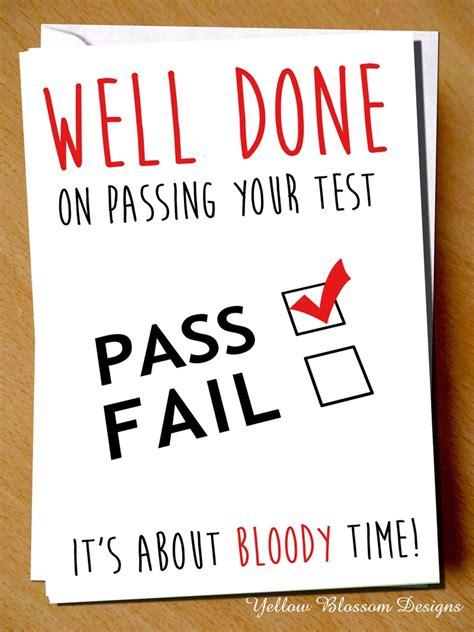 well done congratulations passing your driving test greeting etsy